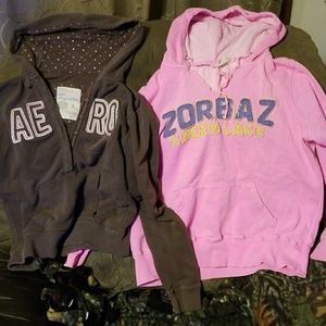 2 large hoodies